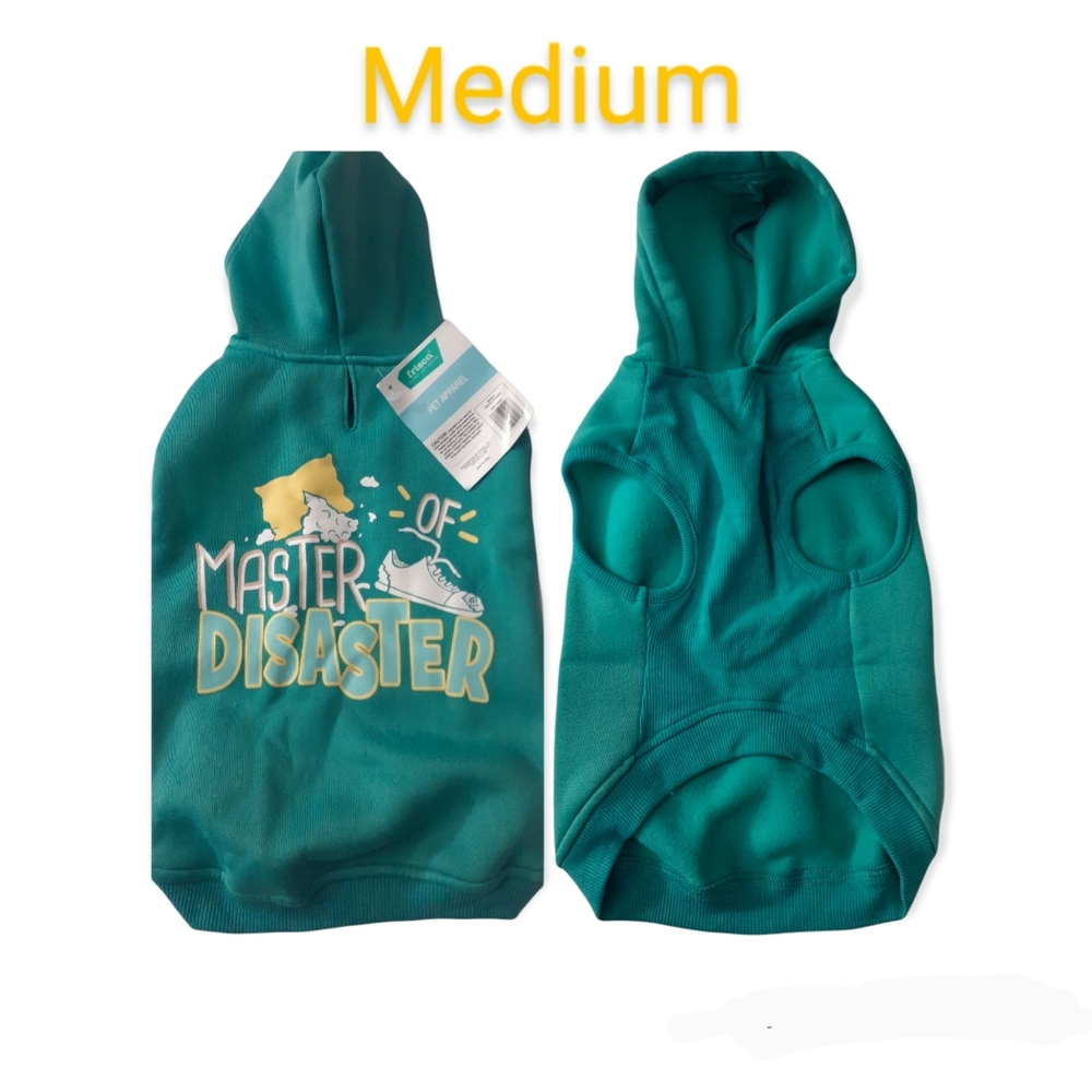 Pet Hoodie Sz Med nwtgs fleece Graphic print dog Sweatshirt